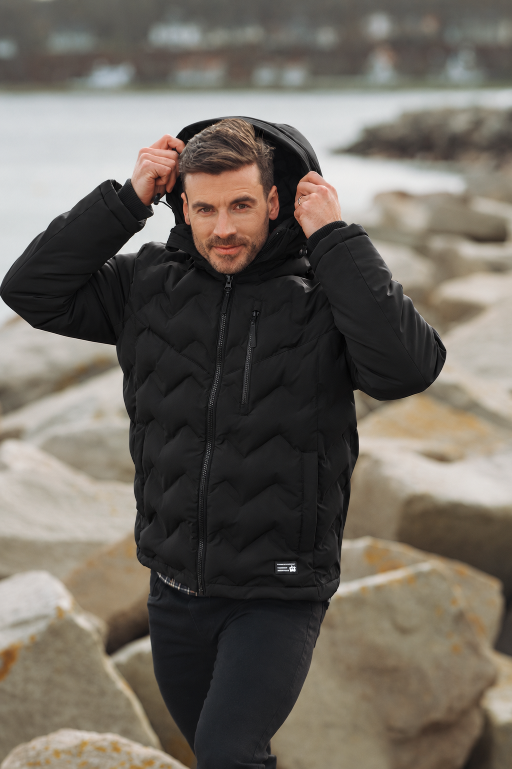 Thomas Regency miesten toppatakki Reg. Fit Jacket, musta