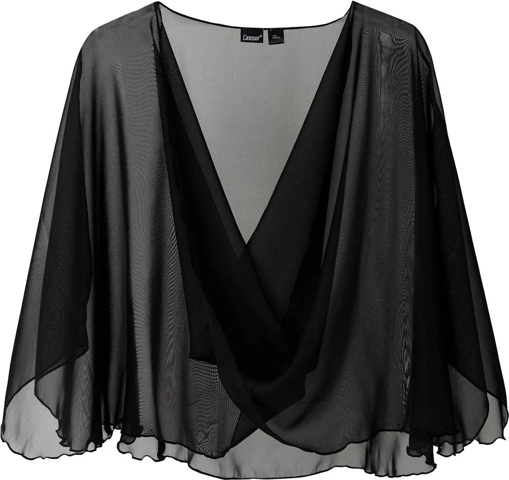 Lasessor naisten hartiahuivi Minja, musta