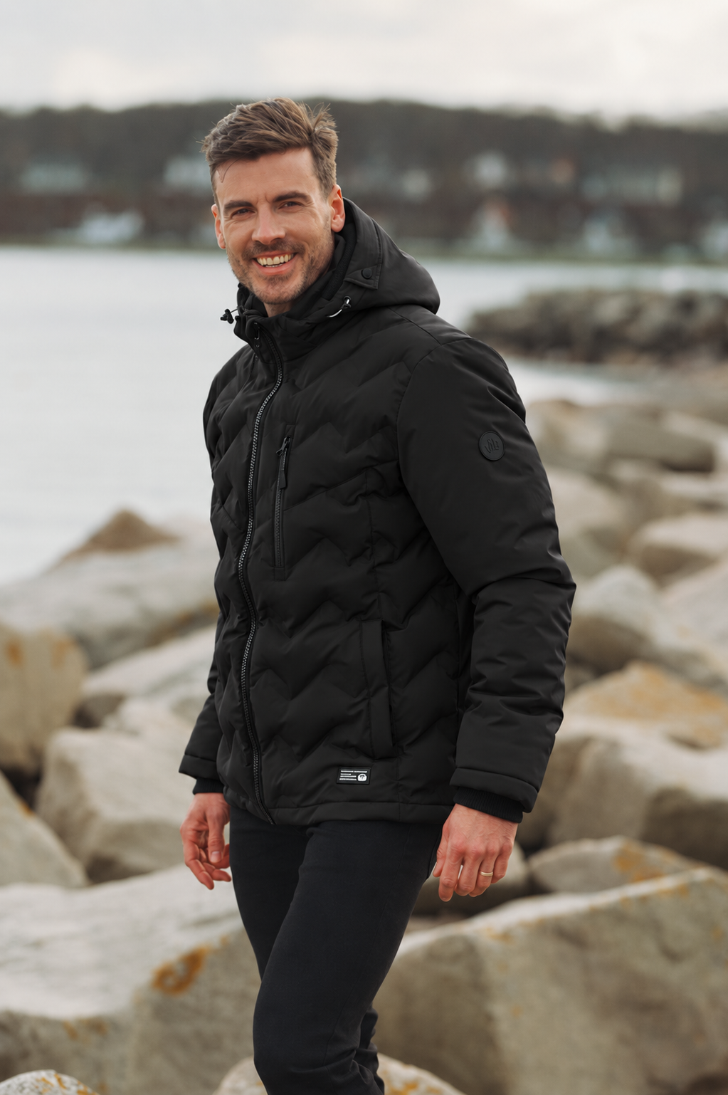 Thomas Regency miesten toppatakki Reg. Fit Jacket, musta
