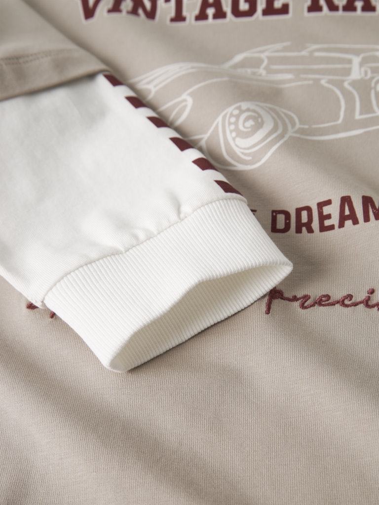 Name It lasten pitkähinaine paita NMMRICHAEL LS NREG TOP BOX, beige