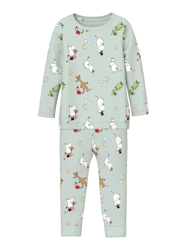 Name It lasten pyjama NMNSEMOL MOOMIN LS NIGHTSET, vaaleansininen