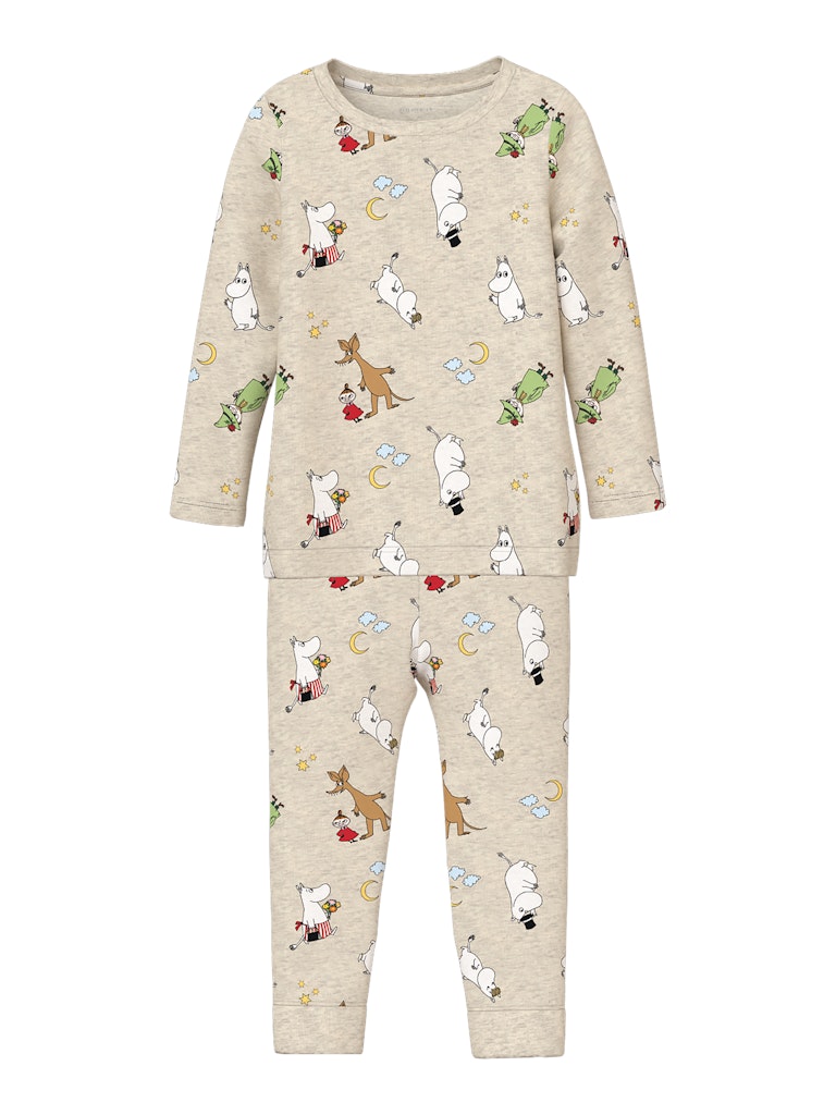 Name It lasten pyjama NMNSEMOL MOOMIN LS NIGHTSET, beige