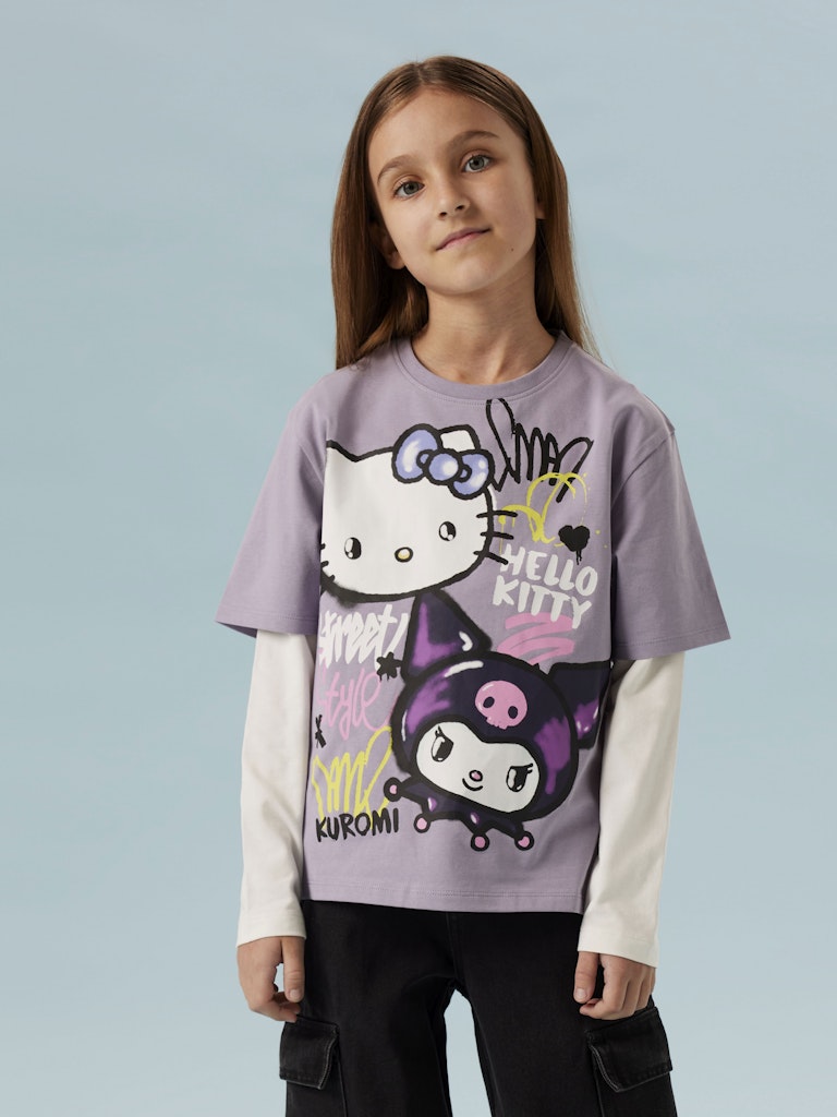 Name It lasten t-paita NKFDYDA HELLOK SS NREG TOP, violetti