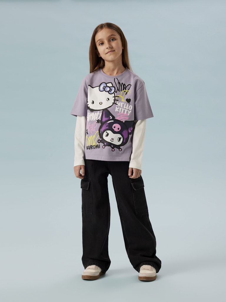 Name It lasten t-paita NKFDYDA HELLOK SS NREG TOP, violetti