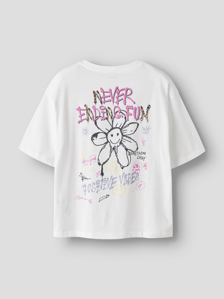 Name It lasten t-paita NKFFEIVAZ SS RLX Top Box, valkoinen