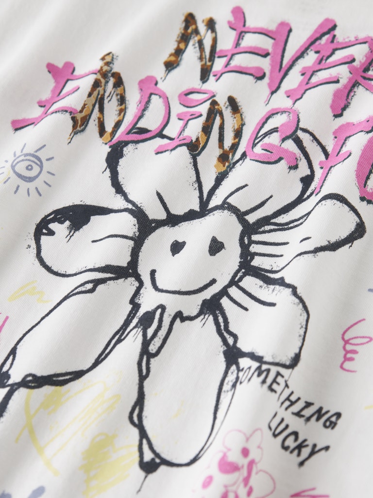 Name It lasten t-paita NKFFEIVAZ SS RLX Top Box, valkoinen