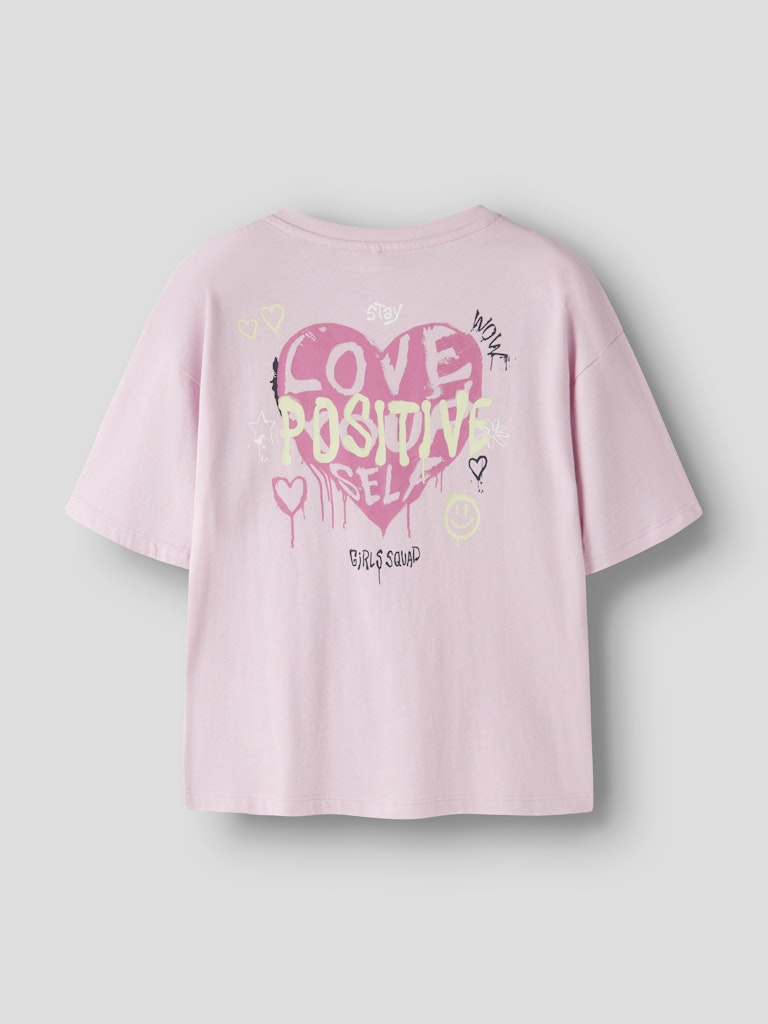 Name It lasten t-paita NKFFEIVAZ SS RLX Top Box, vaaleanpunainen