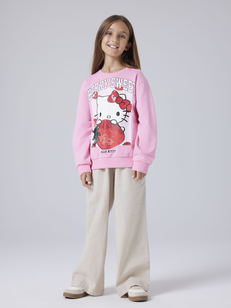 Name It lasten collegepaita Hello Kitty, vaaleanpunainen