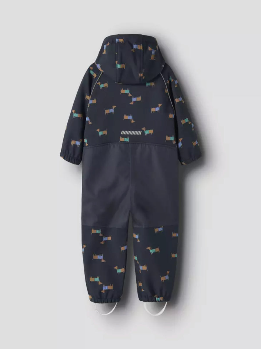Name It softshell haalari Alfa 08 Softshell Suit, sininen kuosi