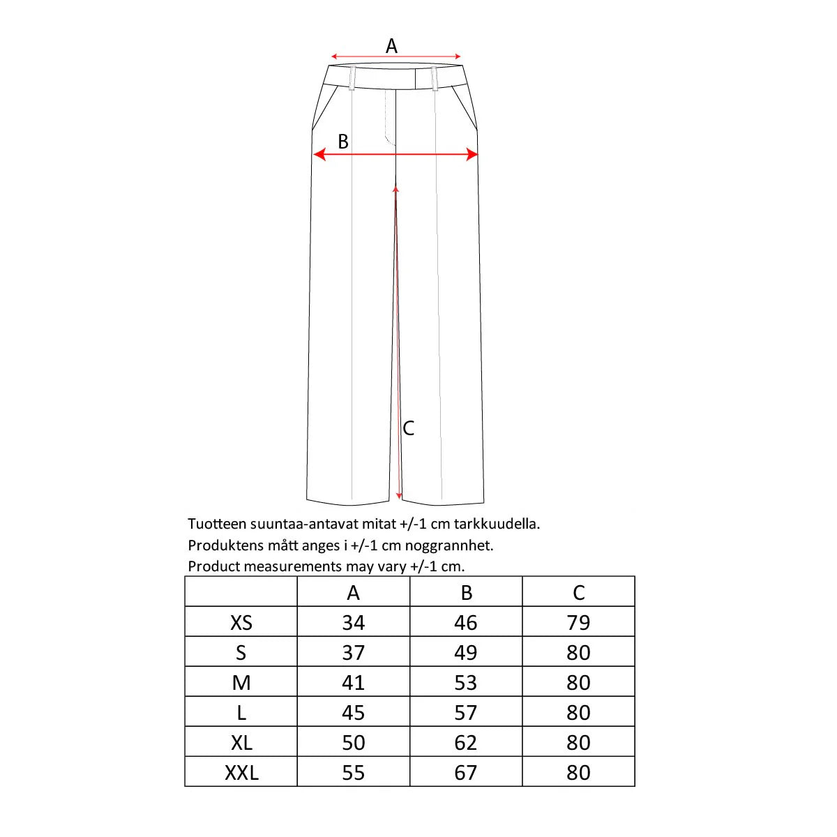 Aarikka naisten housut Nina, vaaleansininen
