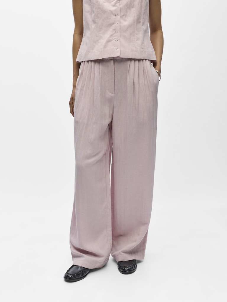 Object naisten housut OBJMolly HW Lo Pant Noos, Pale Lilac