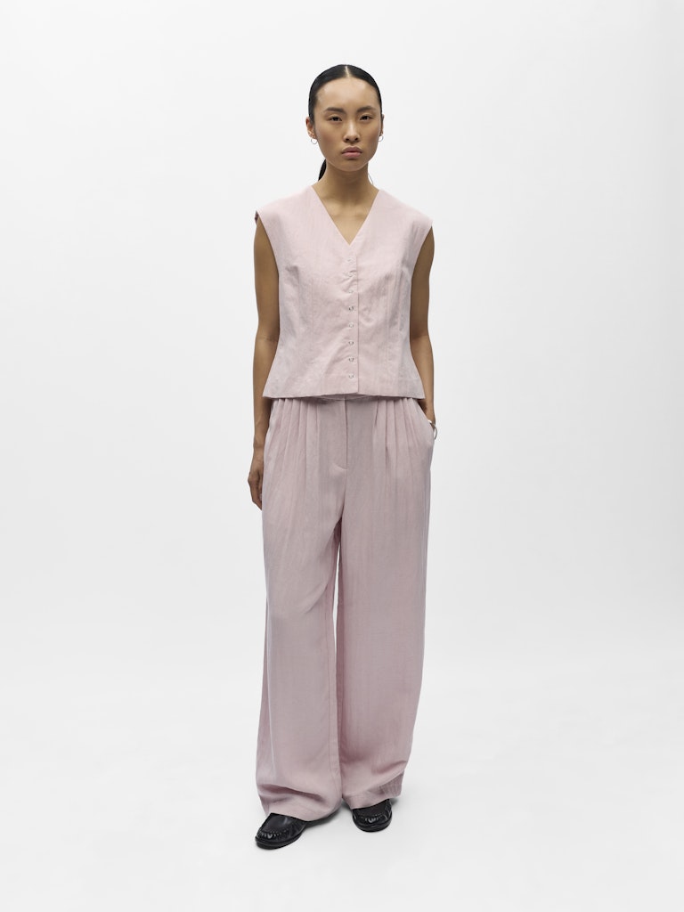 Object naisten housut OBJMolly HW Lo Pant Noos, Pale Lilac