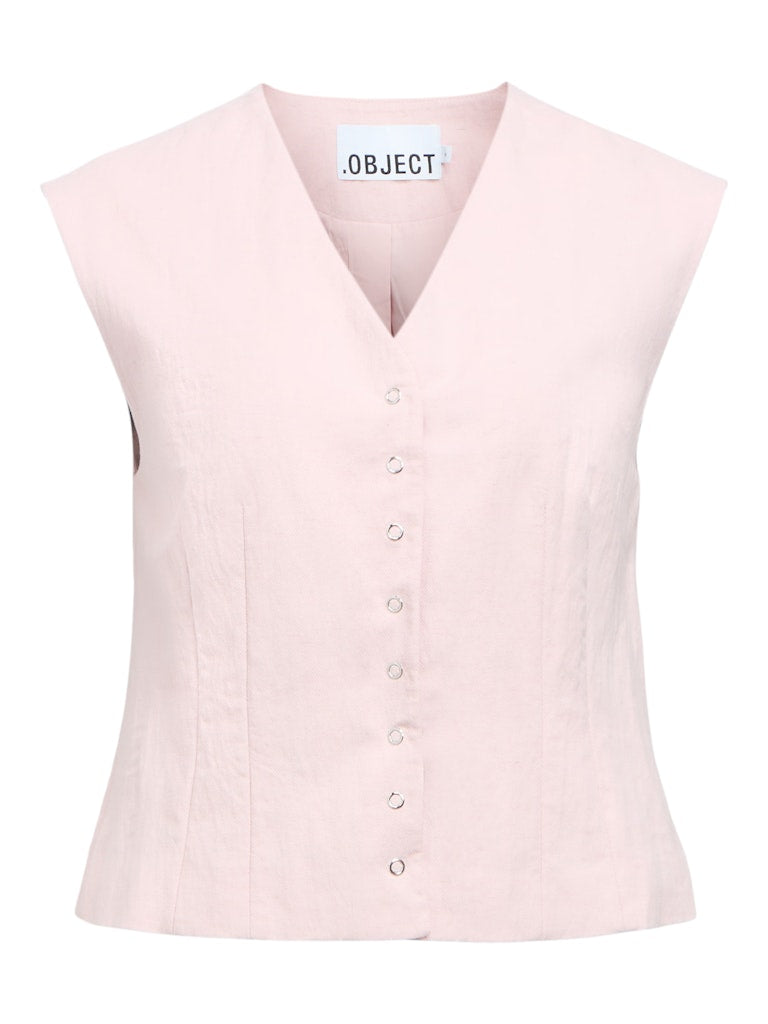 Object naisten liivi OBJMolly S/L RE Waistcoat 144, Pale Lilac