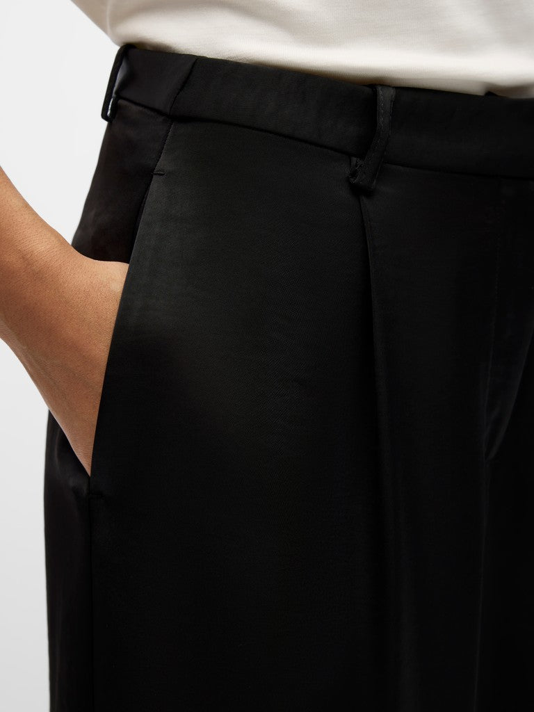 Object naisten housut Chilli Wide Pants, musta