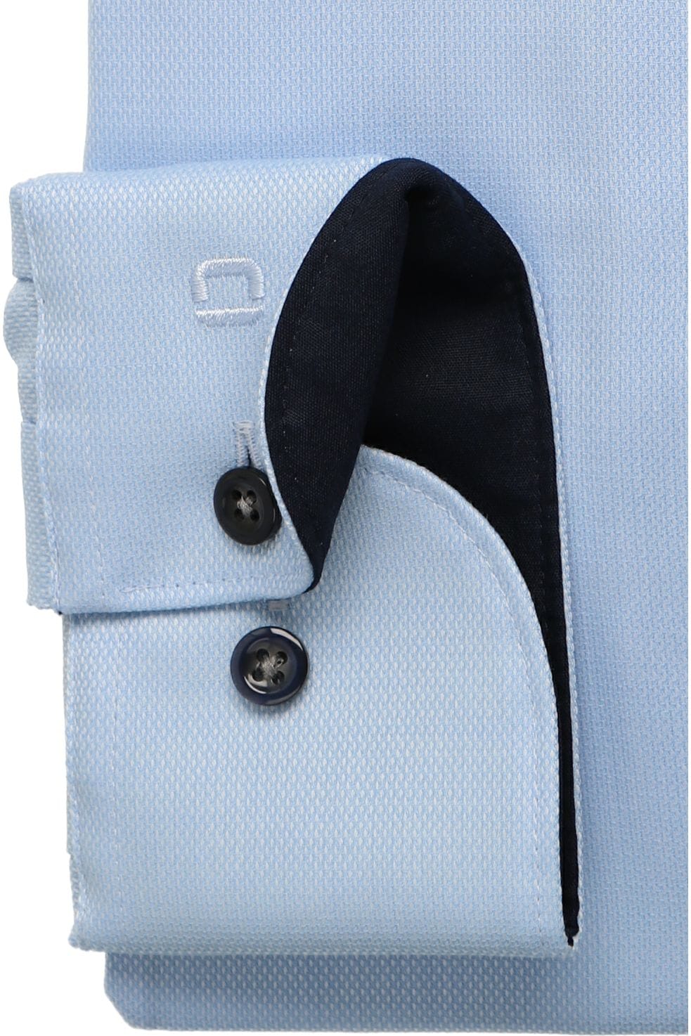 Olymp kauluspaita Luxor Modern Fit Contrast Print, vaaleansininen