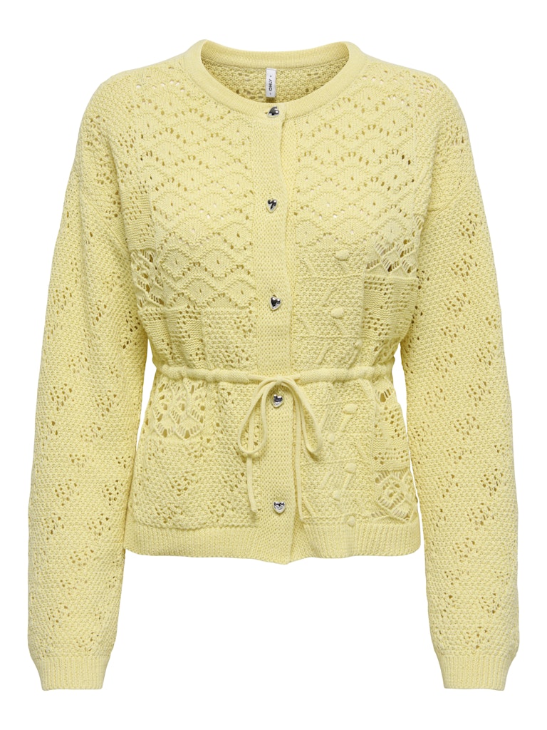Only naisten neuletakki ONLELKE LIFE LS CARDIGAN CC KNT, keltainen