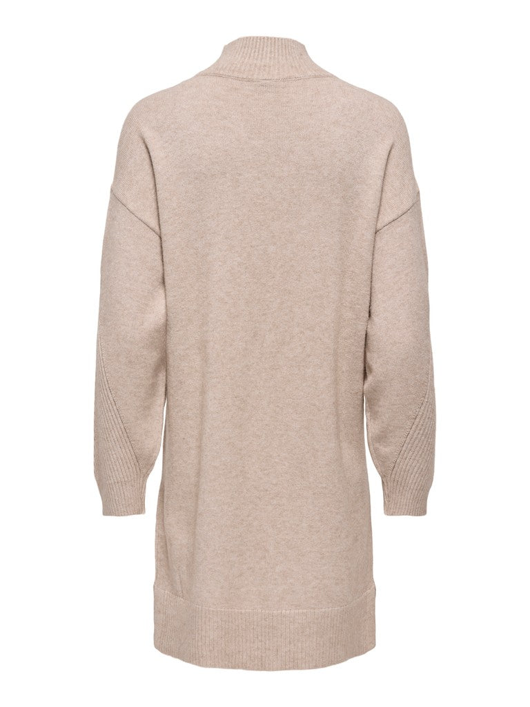 Only naisten neulemekko Princess Highneck Dress, Mocha Meringue Detail: Melange