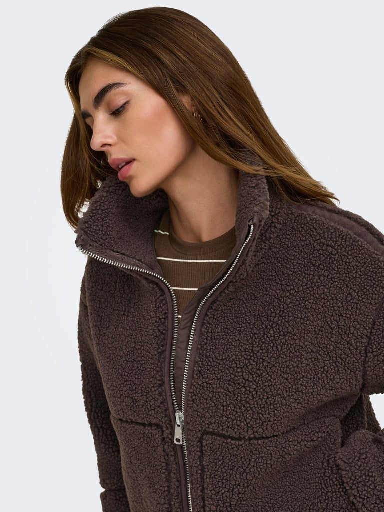 Only naisten Teddytakit Aspen, tummanruskea