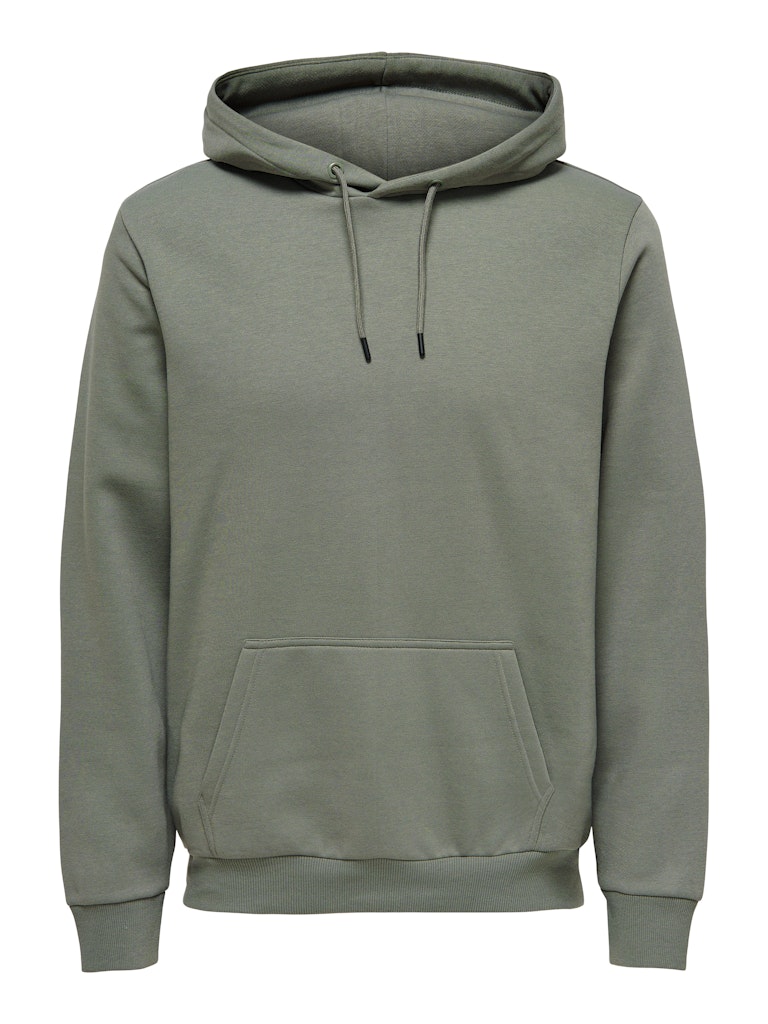 Only and Sons miesten huppari ONSCERES Hoodie Sweat, Castor Gray
