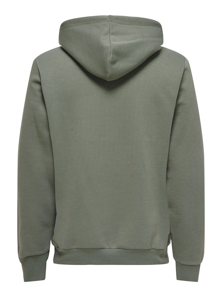 Only and Sons miesten huppari ONSCERES Hoodie Sweat, Castor Gray