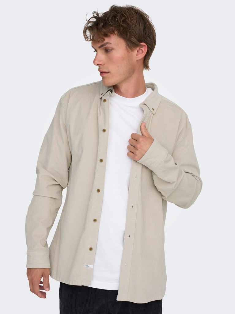Only & Sons miesten kauluspaita Michael, Silver Lining