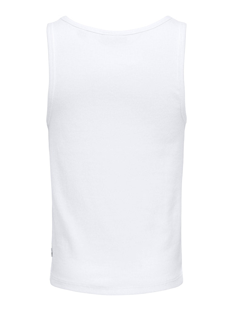 Only & Sons miesten hihaton paita ONSTanner, valkoinen