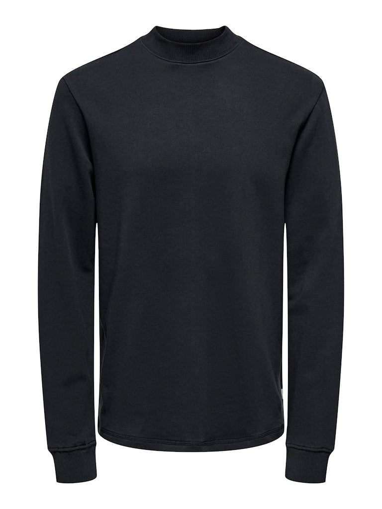 Only and Sons miesten paita, ONSAIDAN REG LS SWEAT Jet Black