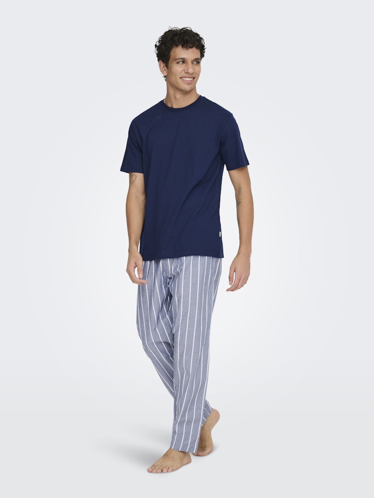 Only and Sons miesten pyjamasetti ONSBILLIE PANT LOUNGE GIFTBOX, Pageant Blue