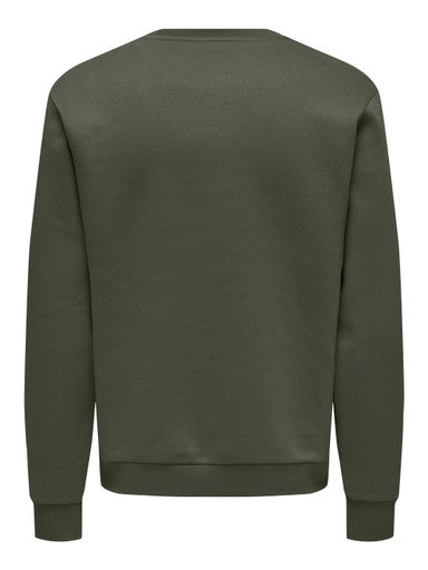 Only and Sons miesten collegepaita Onsceres Crew Neck, Beluga