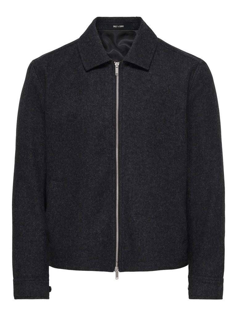 Only and Sons miesten villakangastakki Owen, Black Melange