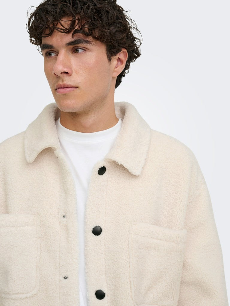 Only and Sons miesten teddytakki Sigurd, Egret