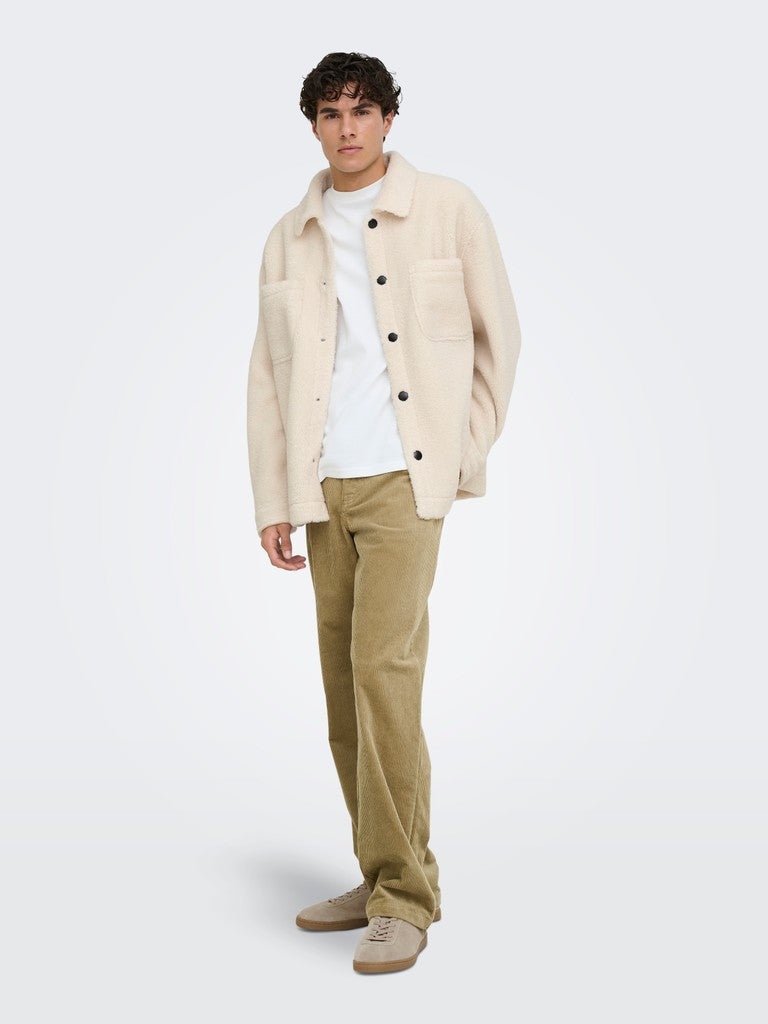 Only and Sons miesten teddytakki Sigurd, Egret