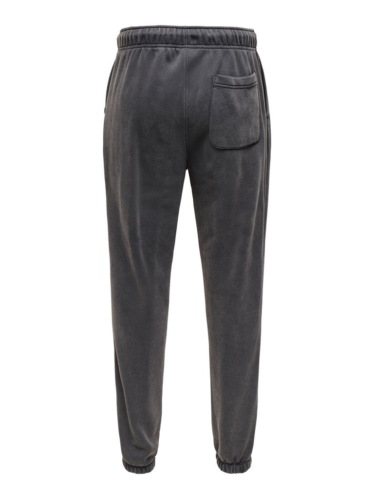 Only and Sons miesten collegehousut Larry Eflow Reg Washed Pant, Grey Pinstripe