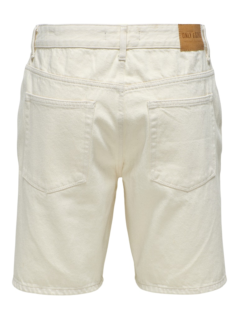 Only & Sons miesten farkkushortsit OnsEdge Pim, Ecru