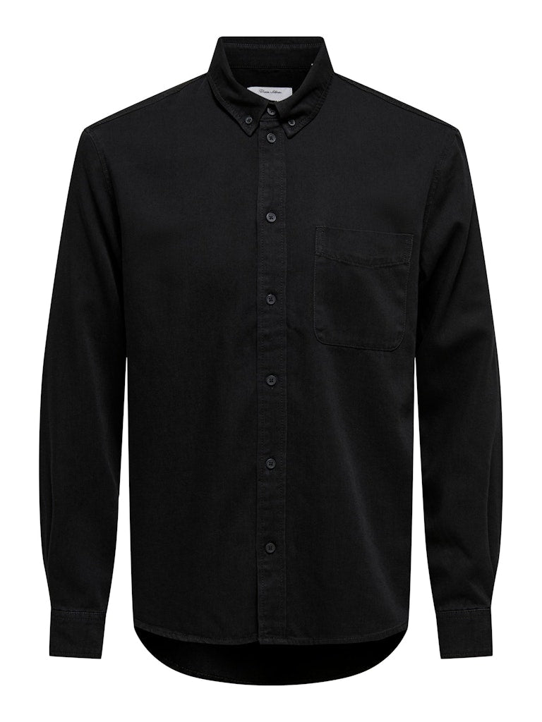 Only and Sons miesten farkkupaita ONSOrson Regular YFM DNM Shirt, musta