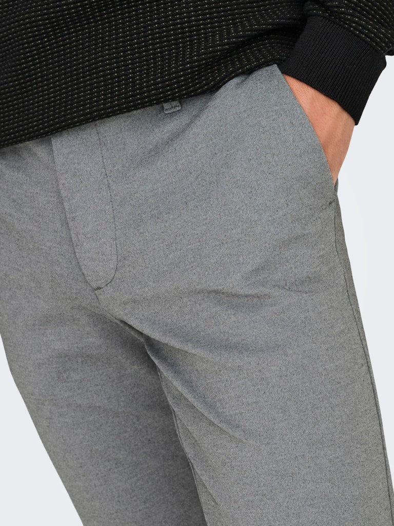 Only and Sons Miesten Housut, Mark Pant Medium Grey Melange
