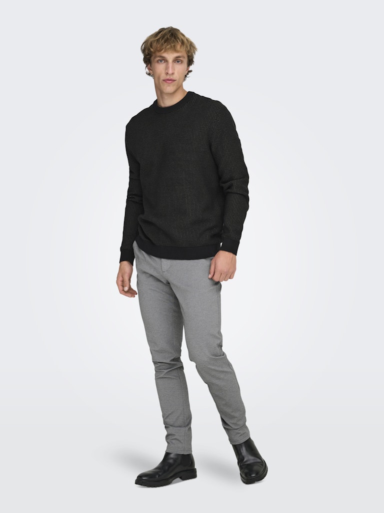 Only and Sons Miesten Housut, Mark Pant Medium Grey Melange