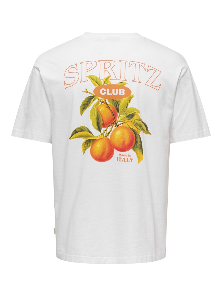 Only and Sons miesten t-paita Spritz Italy Rlx SS Tee, Valkoinen