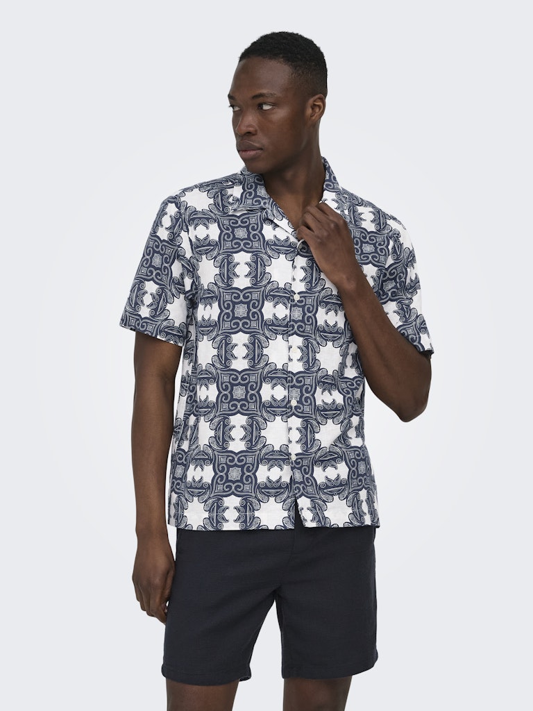 Only and Sons miesten kauluspaita ONSCaiden, Gardenia Blue Nights