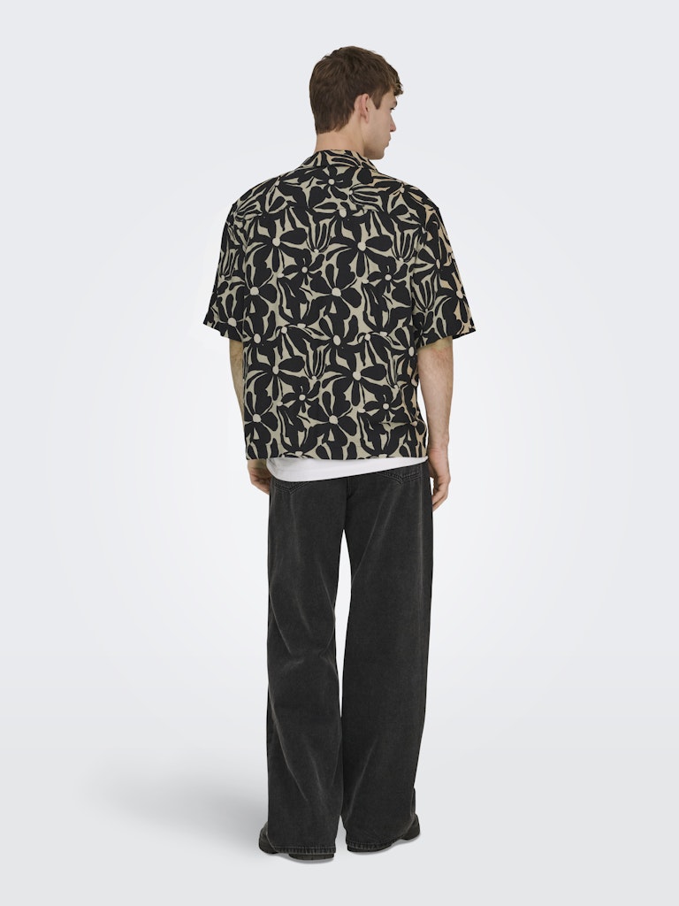 Only and Sons miesten kauluspaidat ONSHarvi RLX Resort SS, Jet Black