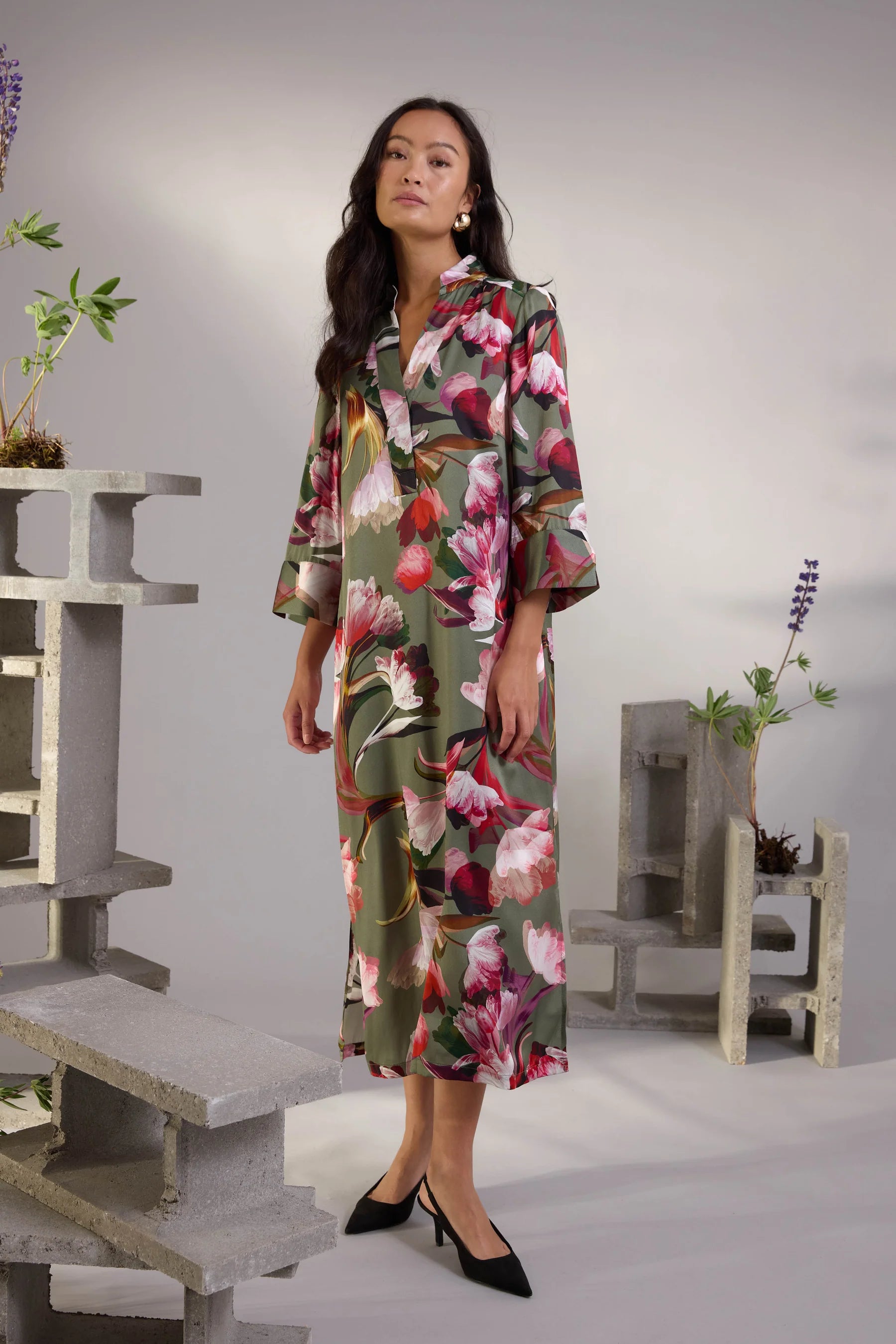 Philosophy Blues Original naisten mekko Silky Simbia Dress, monivärinen kuosi