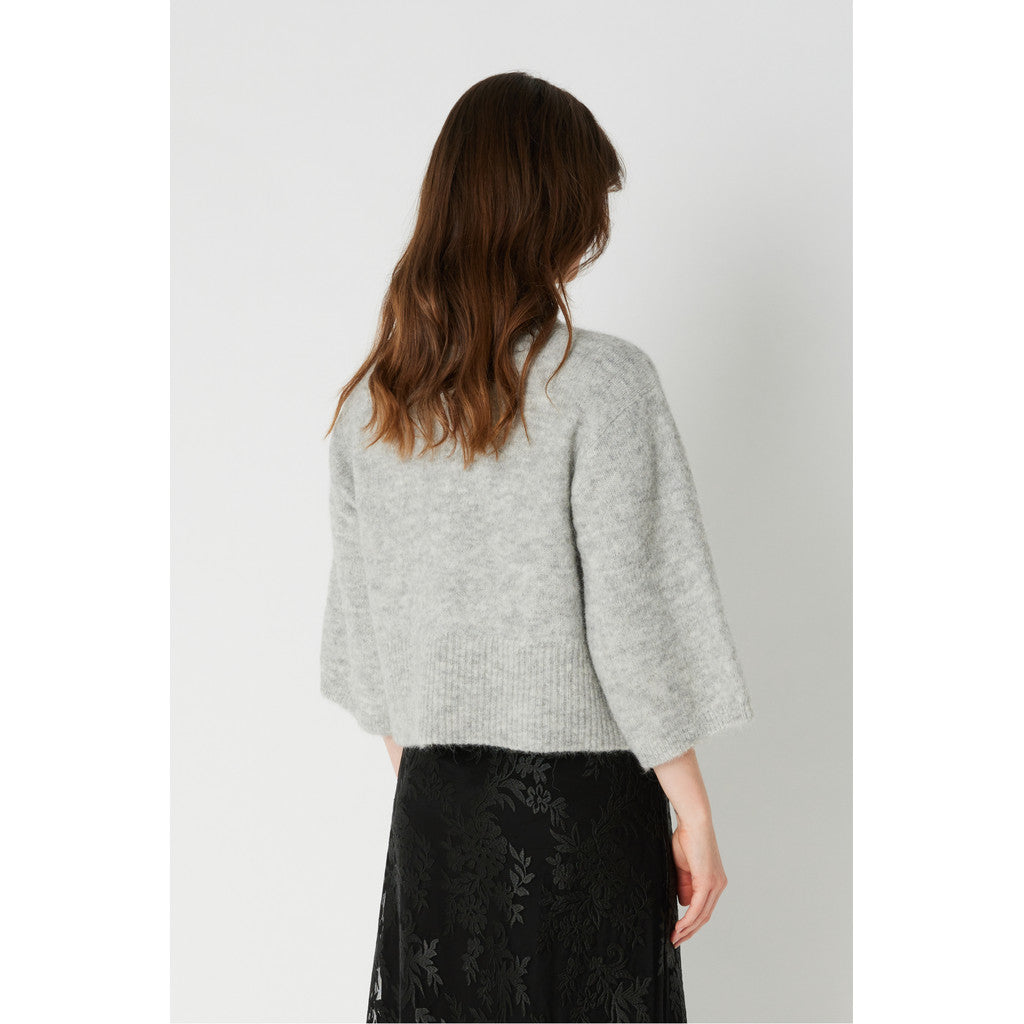 Philosophy Blues Original naisten neuletakki Andrea Knit Cardigan, vaaleanharmaa meleerattu
