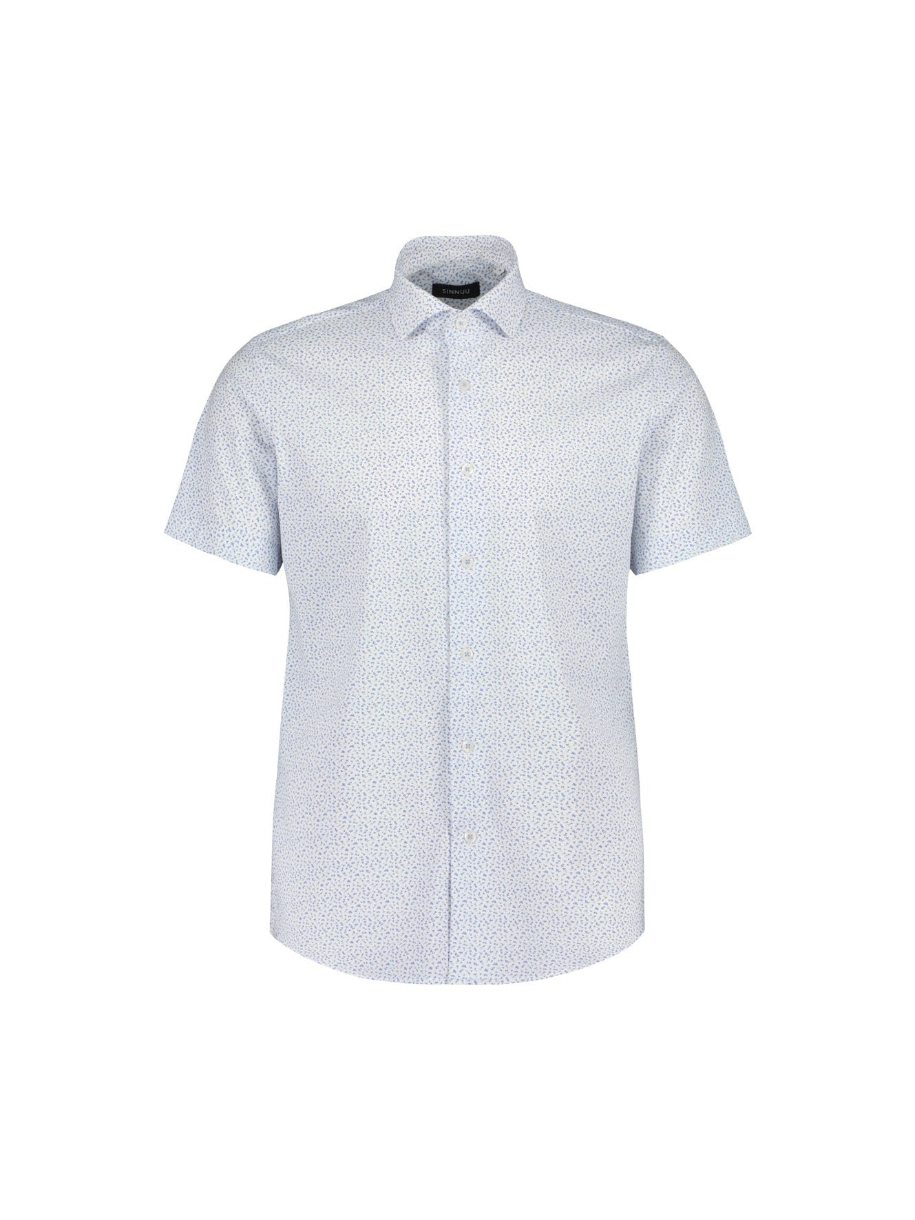 Sinnuu miesten kauluspaita K Technical Performance SS Shirt Microp, sininen kuosi