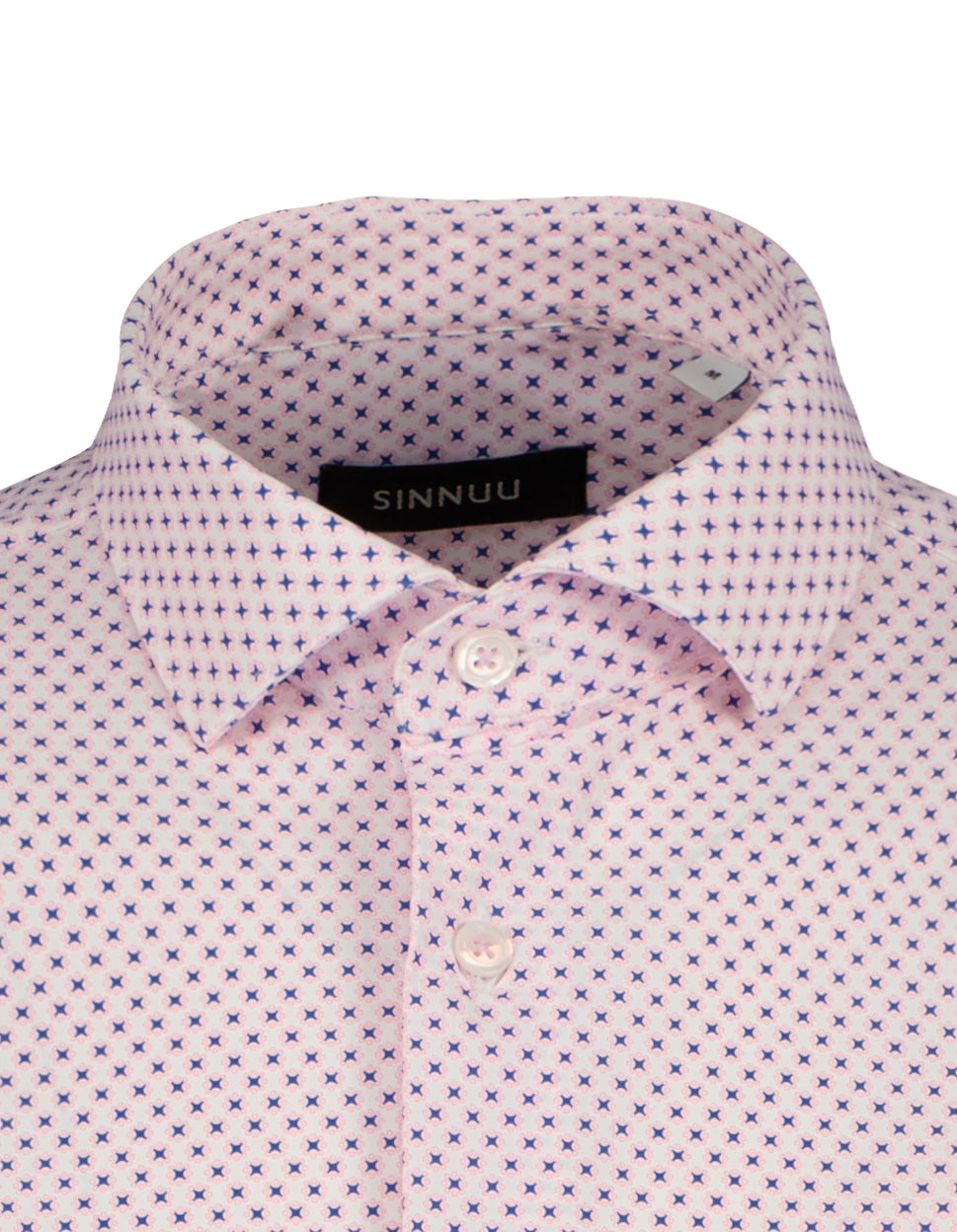 Sinnuu miesten kauluspaita K Technical Performance SS Shirt Microp, pinkki kuosi