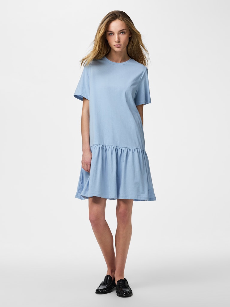 Pieces mekko PCDisso SS O-Neck Dress, vaaleansininen