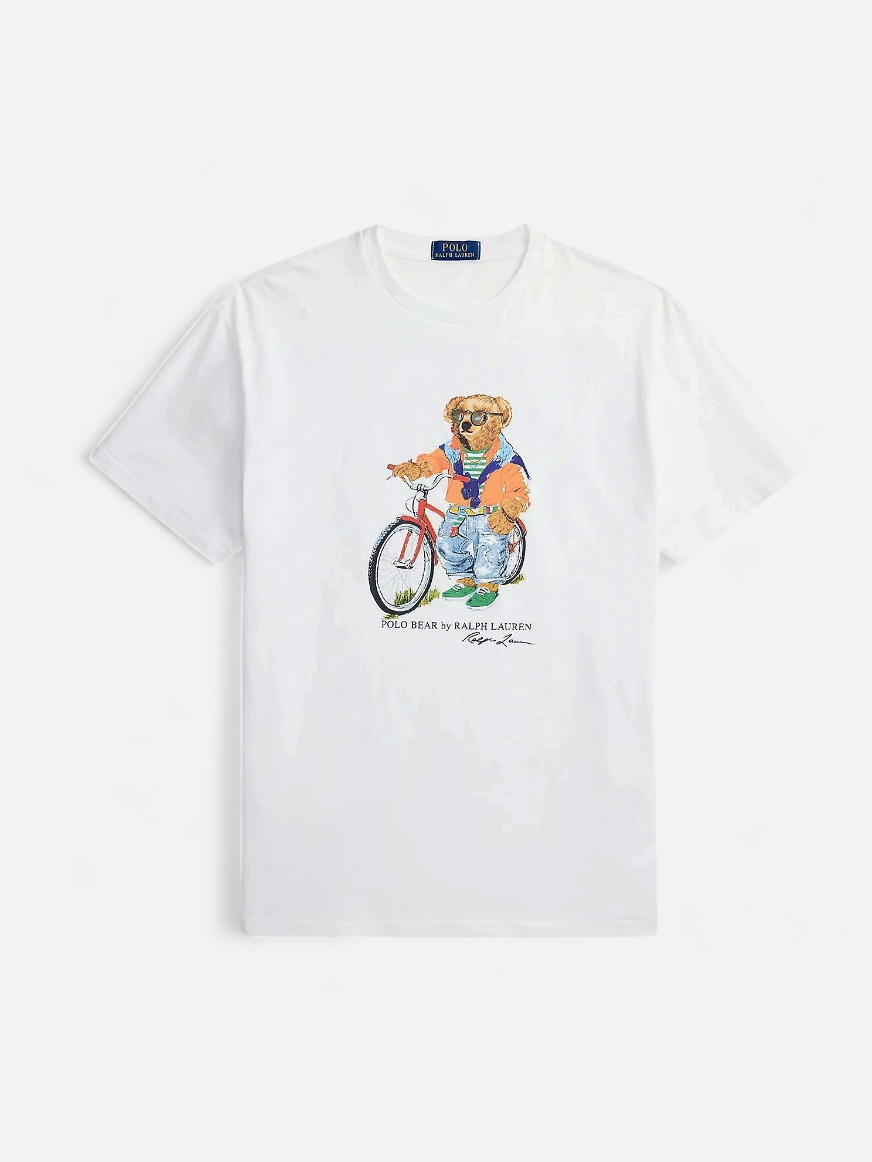 Polo Ralph Lauren miesten T-paidat Polo Bear Knit-T-Shirt, valkoinen - Kekäle.fi