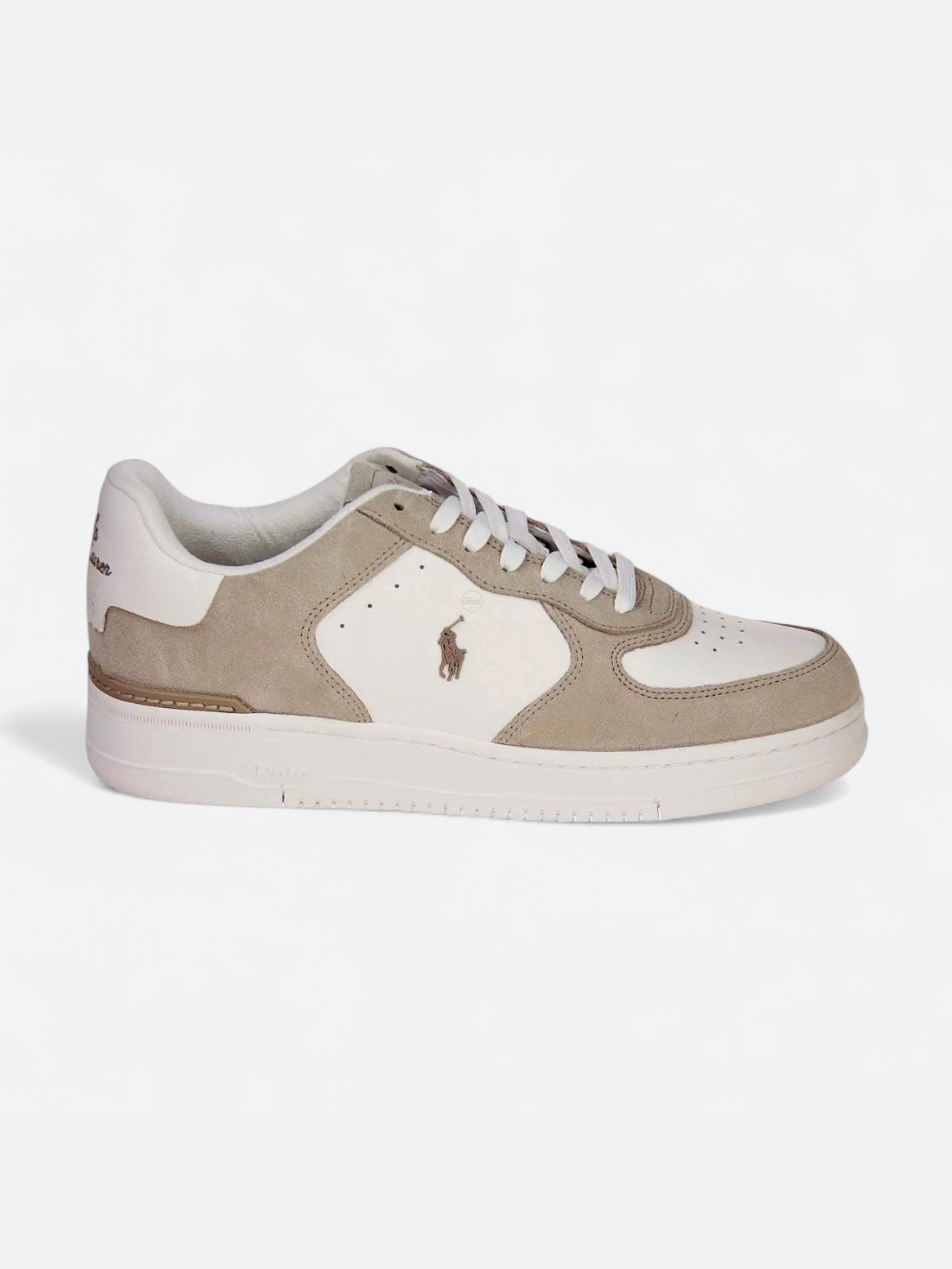 Polo Ralph Lauren miesten tennarit Masters CRT-Sneakers Low Top Lace, vaalea beige - Kekäle.fi