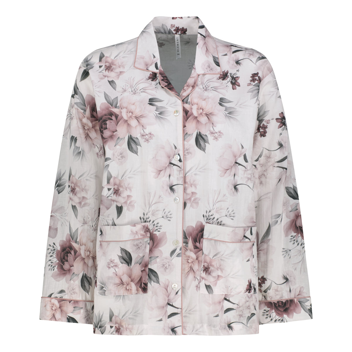 Klement naisten pyjama Bea Pyjama, valkopohjainen kuosi