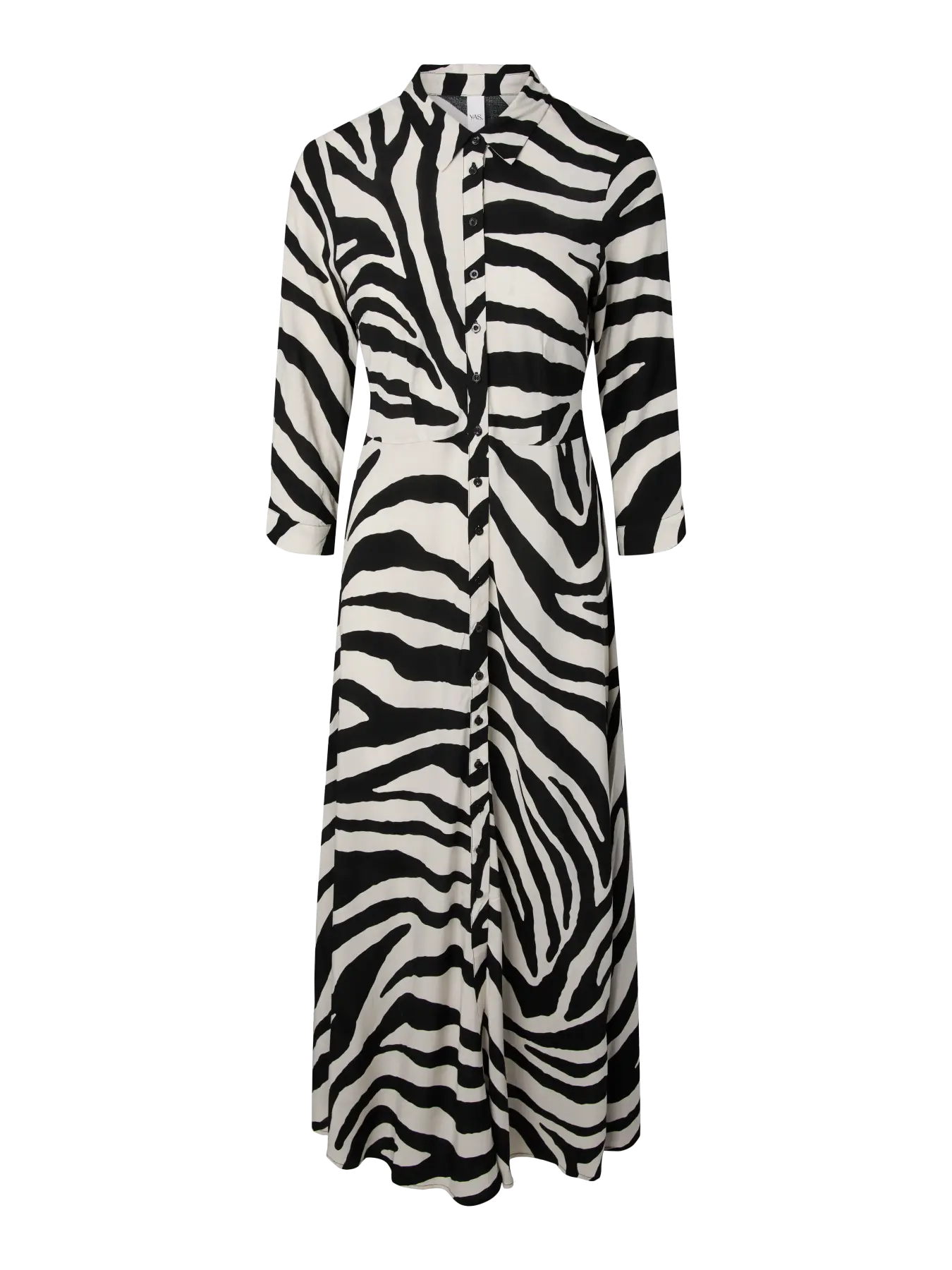 Y.A.S mekko Yassavanna Long Shirt Dress, Birch Zebra Print