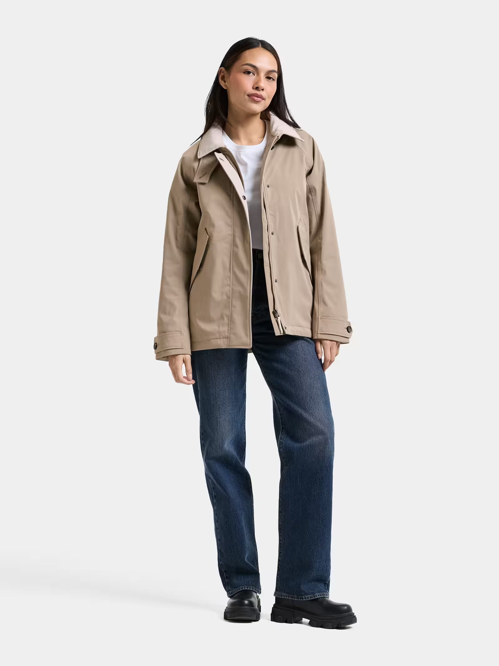 Didriksons naisten takki Lynn Jacket, vaalea beige